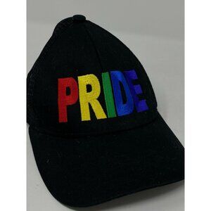 Port Authority Rainbow Colors PRIDE Embroidered Baseball Hat Cap Black